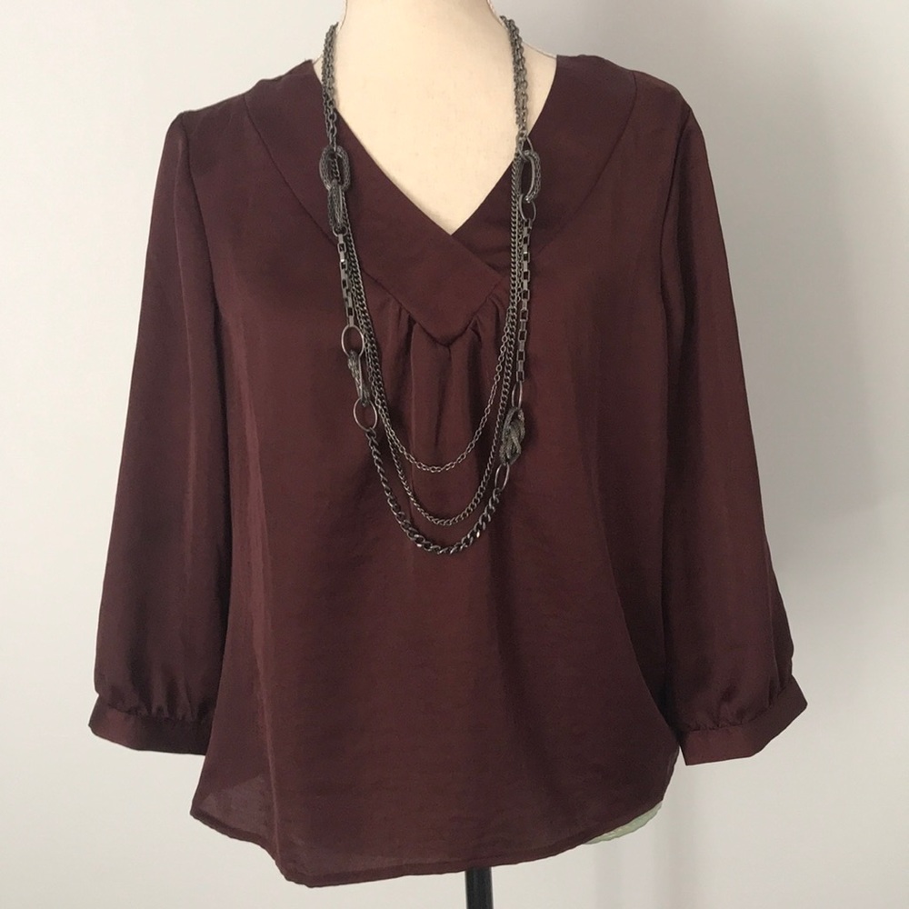 Talbots petite vneck top.